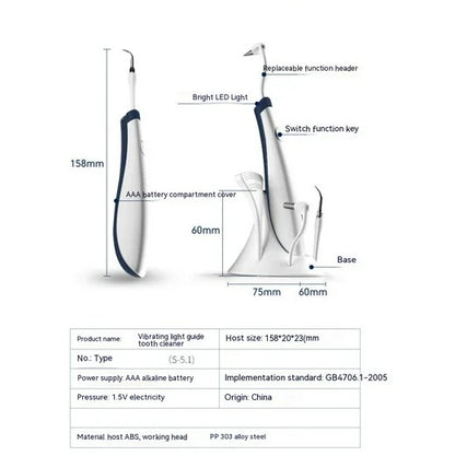 Cepillo Ultrasónico Dental - Limpieza Profunda con Vibración Sónica y Cabezas Reemplazables