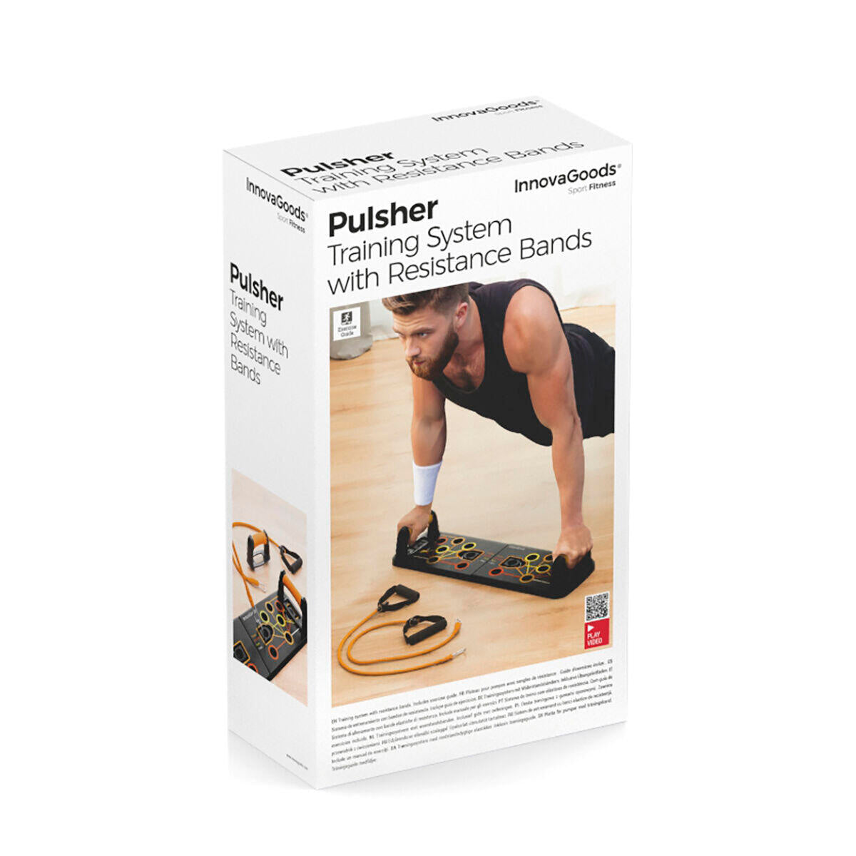 Tabla de Flexiones Push-Up con Bandas de Resistencia Pulsher - Entrenamiento Integral y Guía de Ejercicios.