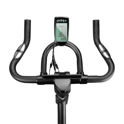 Bicicleta de Ciclo Indoor Gridinlux TRAINER ALPINE 6000 – Volante de Inercia 10 kg, Pantalla LCD, Sillín Regulable, Ideal para Spinning y Fitness