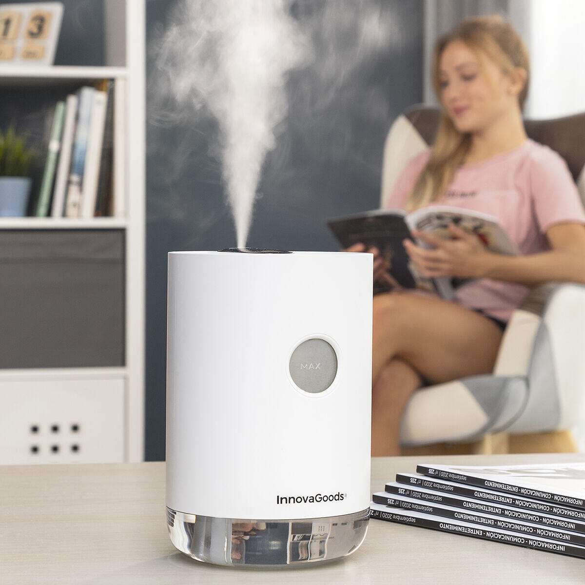 Humidificador Ultrasónico Recargable Vaupure InnovaGoods