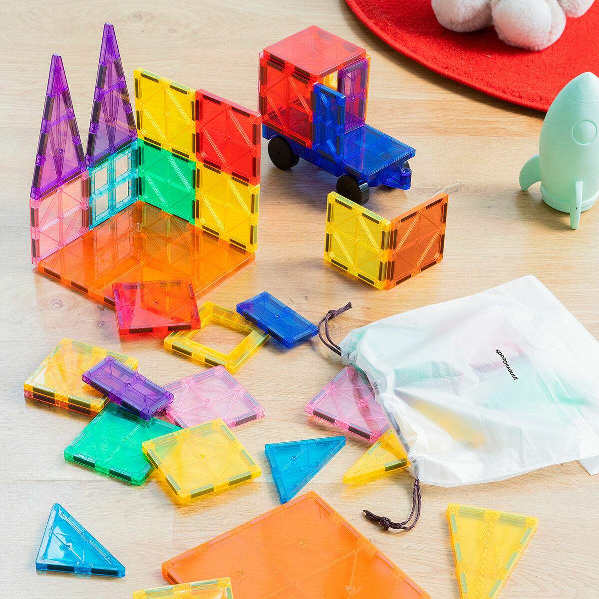 Juego de Construcción Magnético 3D Magoks – 57 Piezas para Niños +3 Años