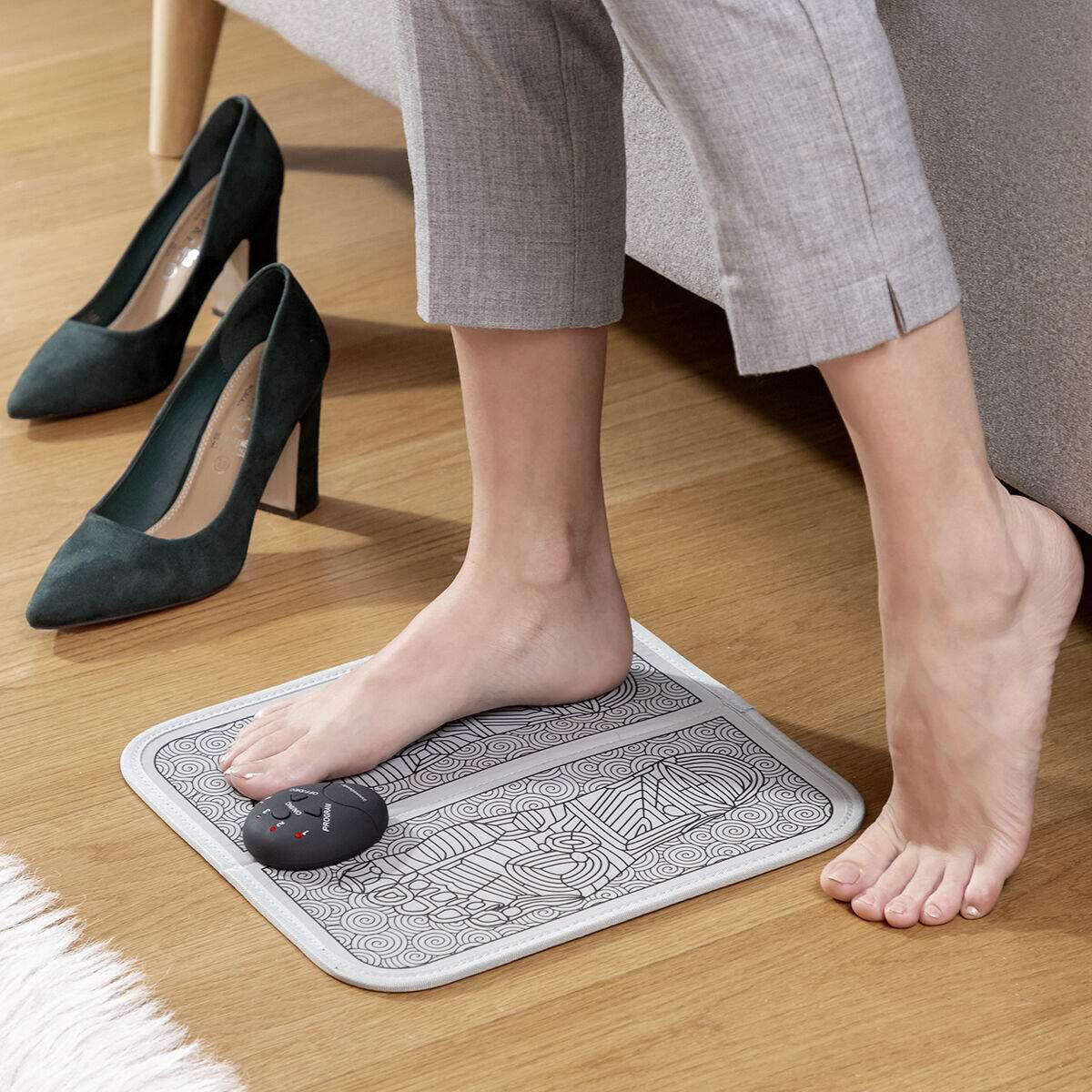 Masajeador Electroestimulador de Pies y Piernas Foosage InnovaGoods – Relax y Bienestar Portátil