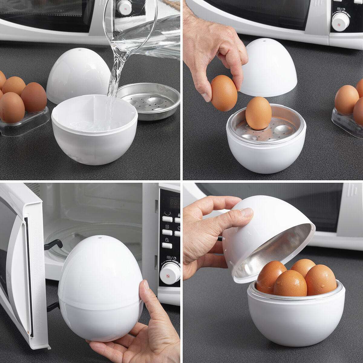 Cuecehuevos para Microondas con Recetario Boilegg