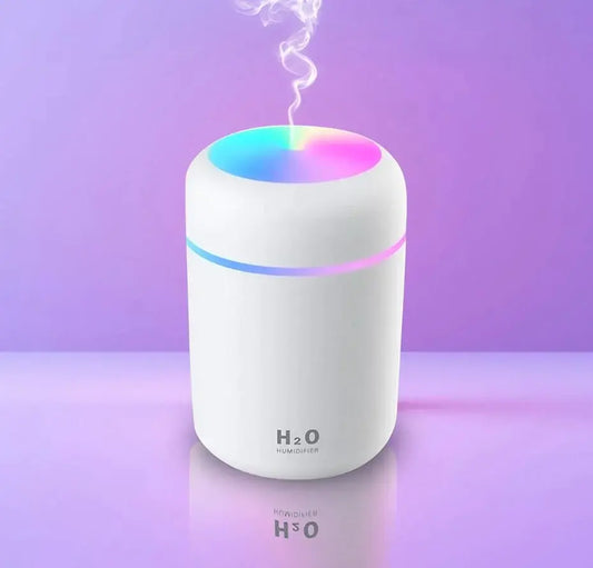 Humidificador LED Rosa - Portátil, Silencioso y Multifuncional con Luz Nocturna