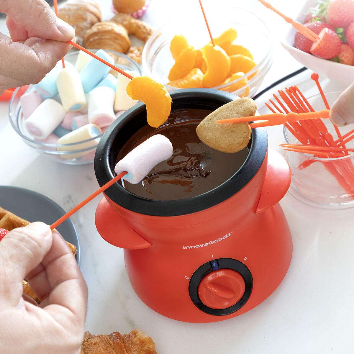 Fondue de Chocolate Eléctrica 300 ml con Accesorios – Fonlat InnovaGoods