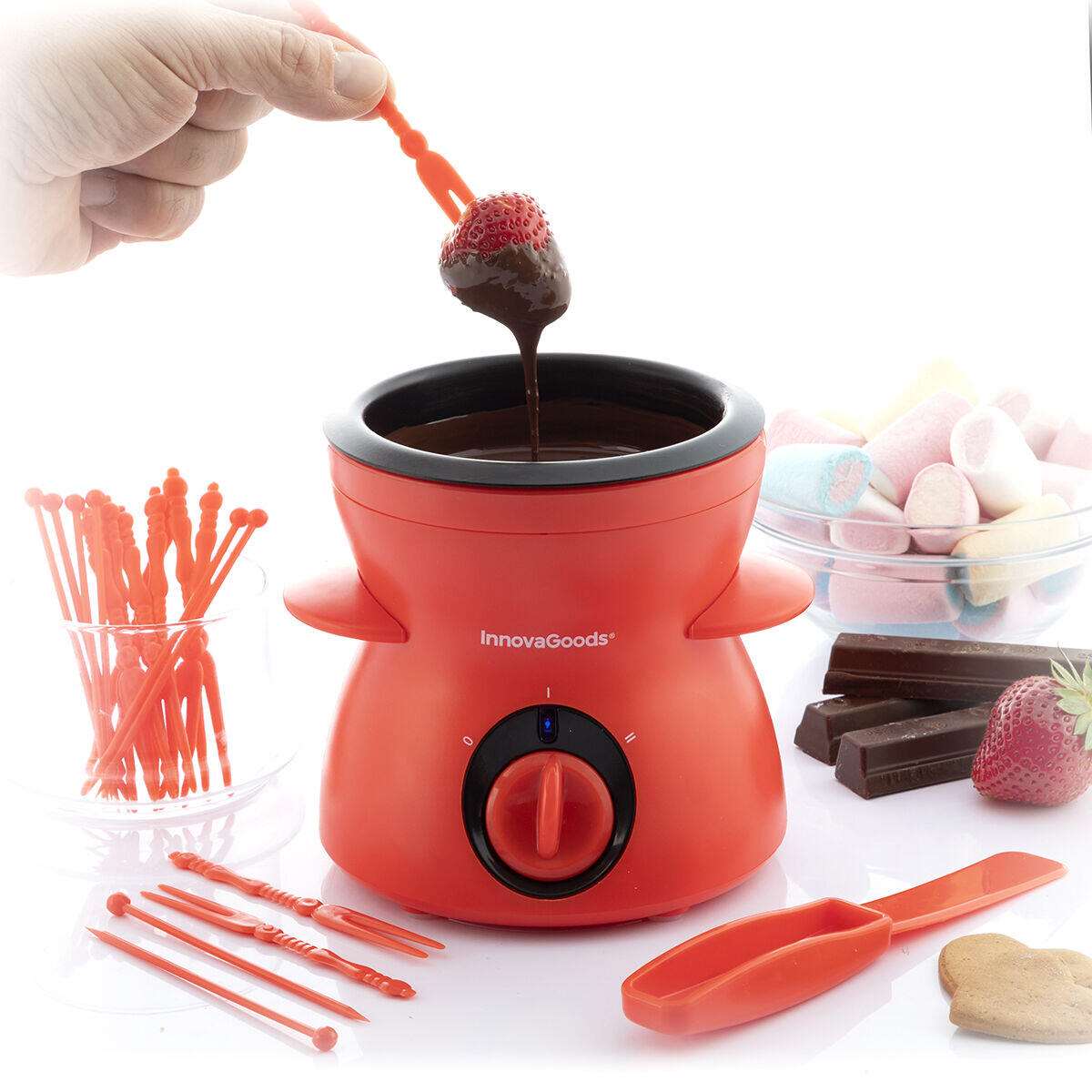 Fondue de Chocolate Eléctrica 300 ml con Accesorios – Fonlat InnovaGoods