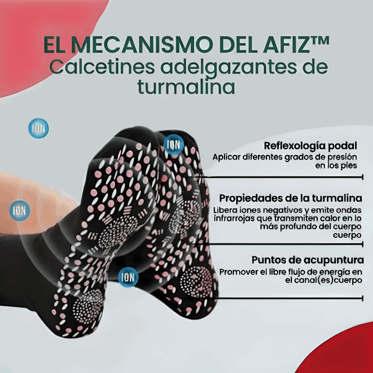 Calcetines de Turmalina Terapéuticos - Estimulan la Circulación y Reducen la Fatiga