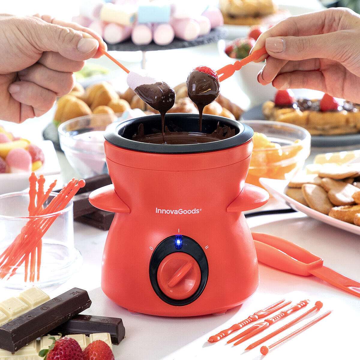 Fondue de Chocolate Eléctrica 300 ml con Accesorios – Fonlat InnovaGoods