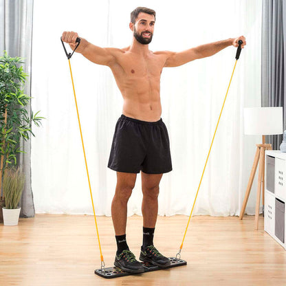 Tabla de Flexiones Push-Up con Bandas de Resistencia y Guía de Ejercicios Pulsher InnovaGoods