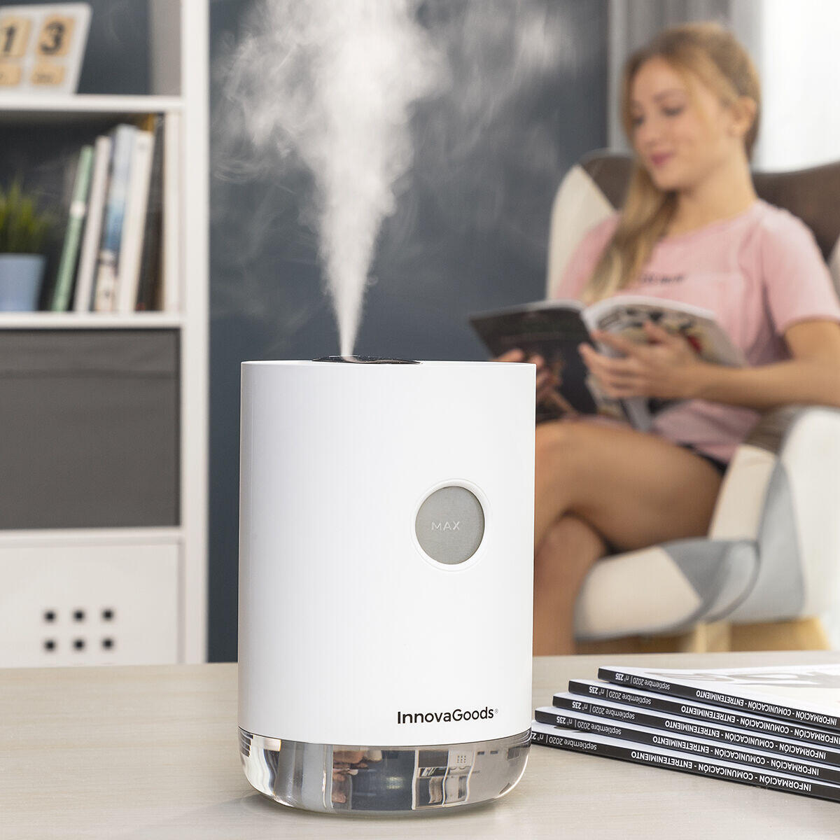 Humidificador Ultrasónico Recargable Vaupure InnovaGoods